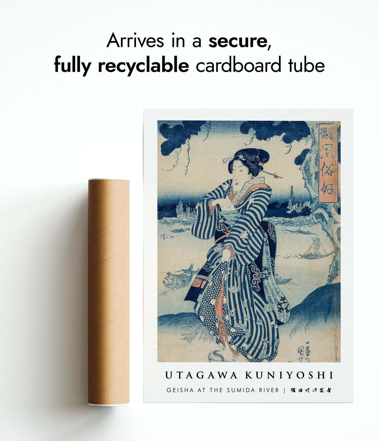 Geisha bij de Sumida-rivier