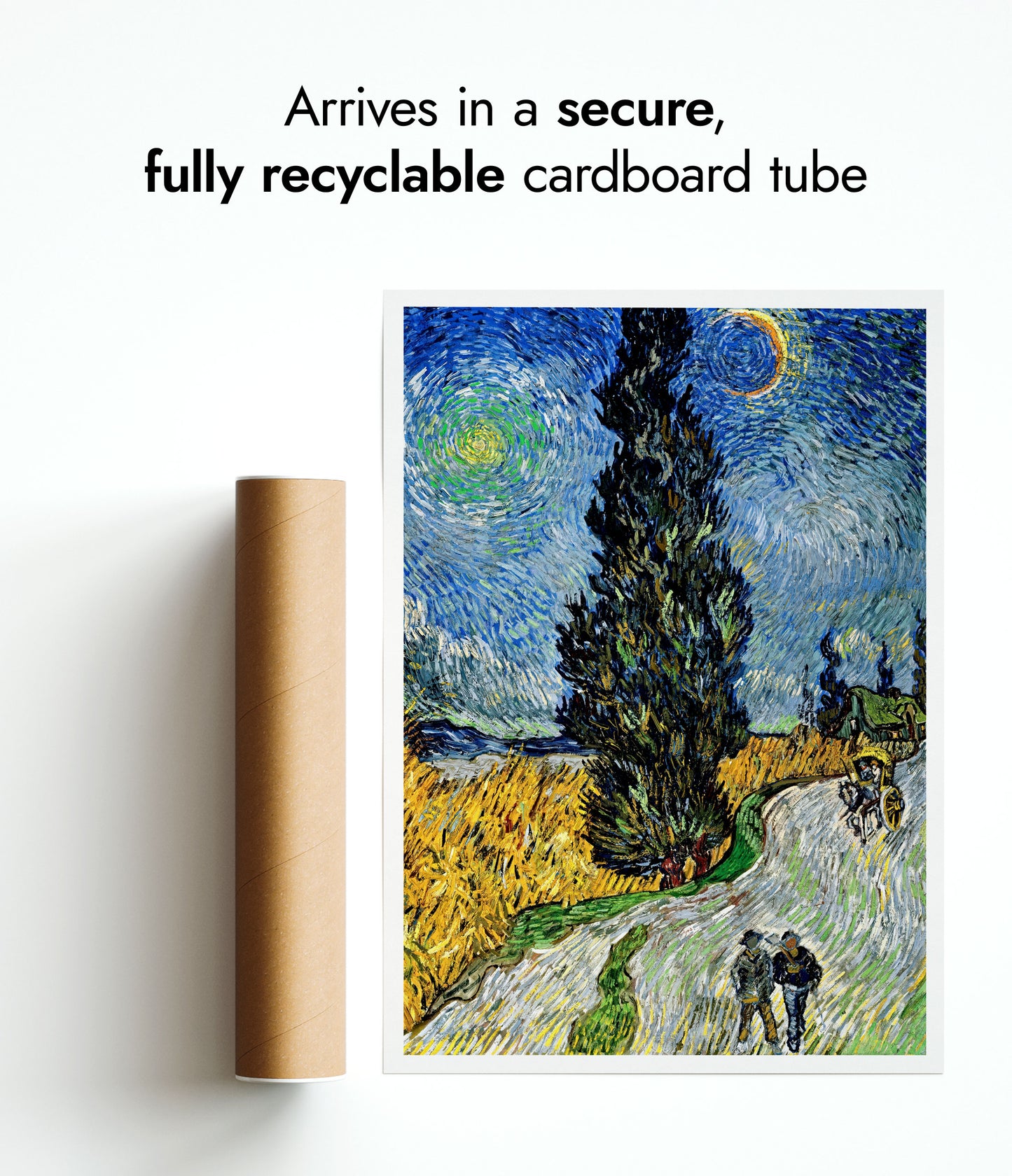 Country Road in Provence by Night