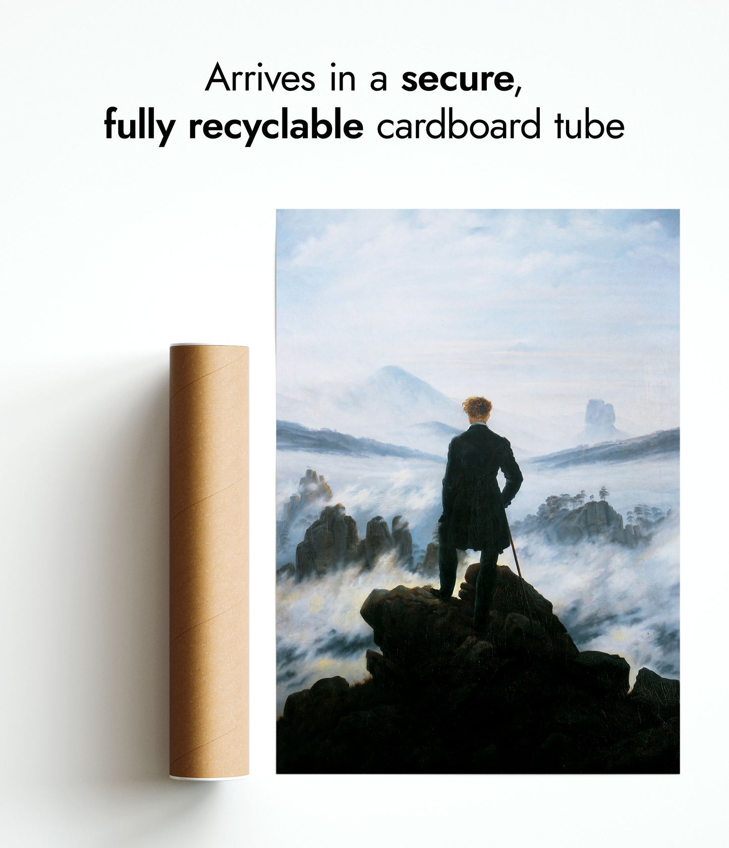 Vandrare ovanför en hav av dimma