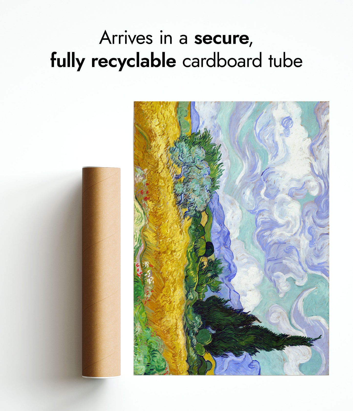 Wheatfield with Cypresses