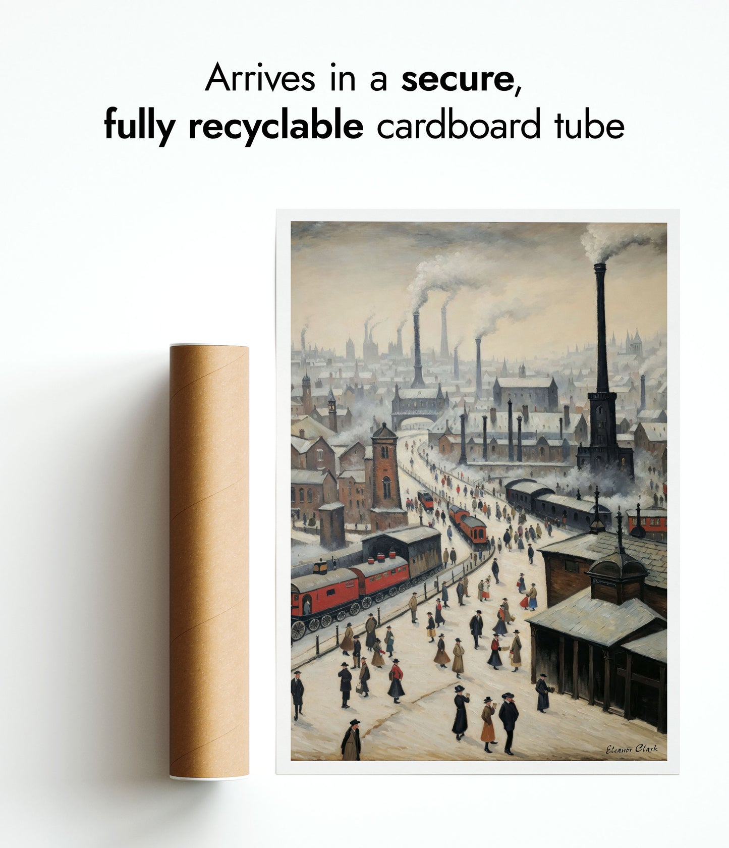 Kohlebetriebene Stadtsilhouette