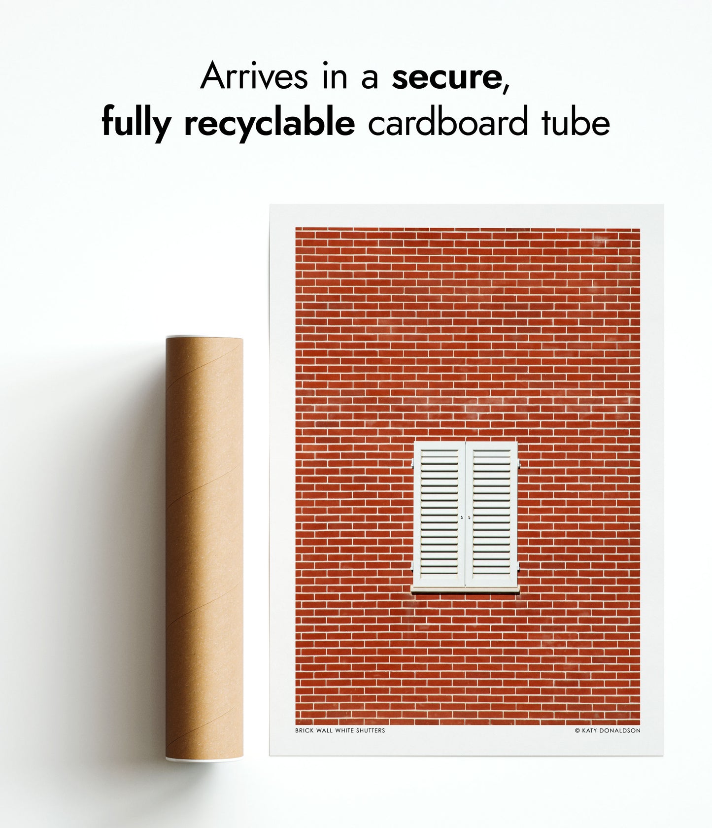 Brick Wall, White Shutters