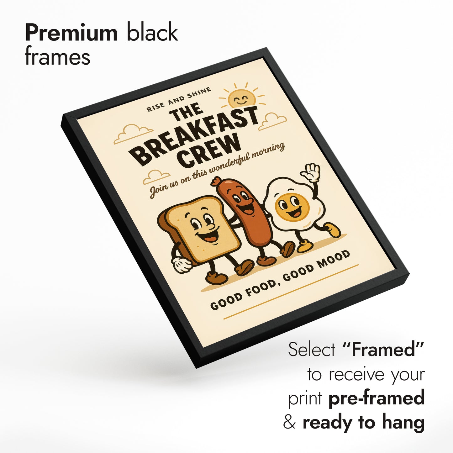 Frühstücks-Maskottchen-Trio