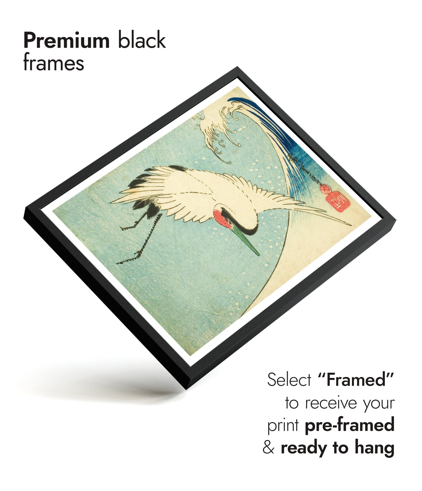 Crane Lying Over Wave