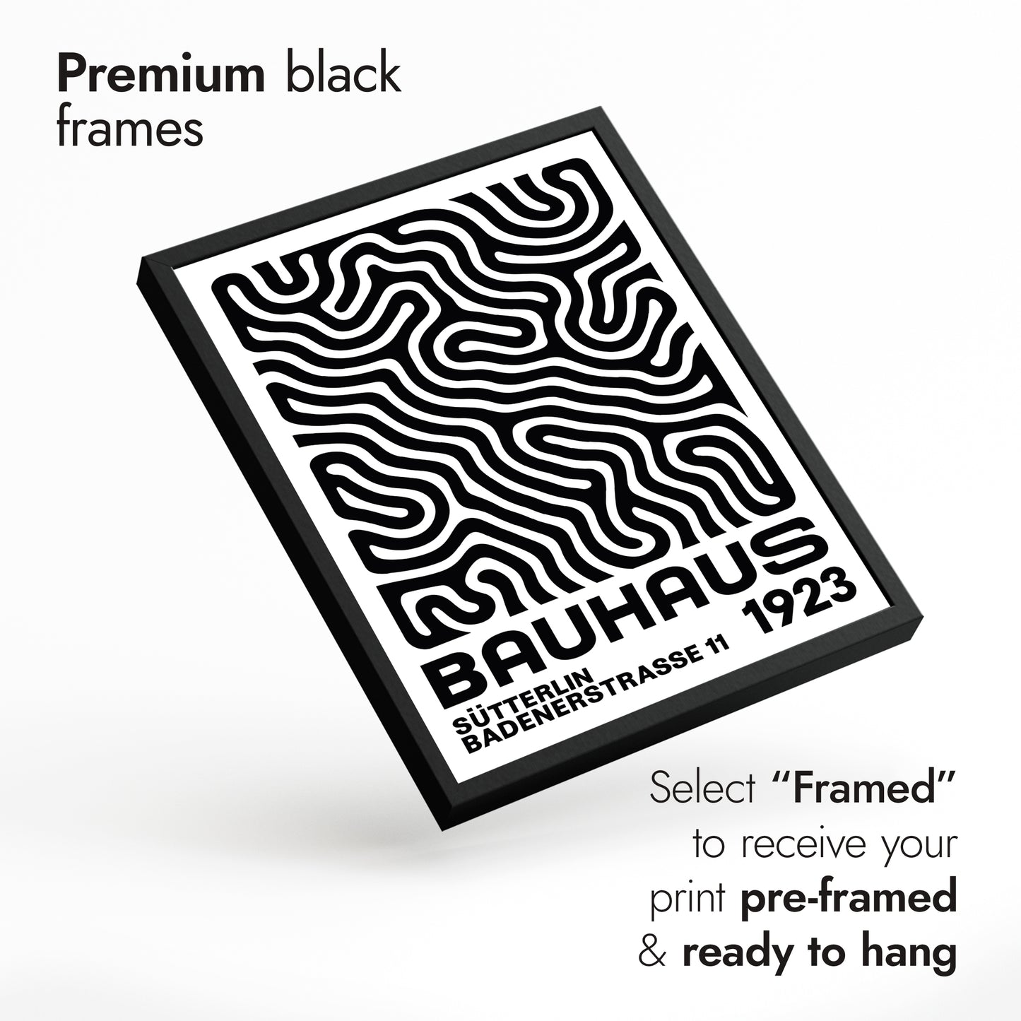 Lignes Bauhaus en noir et blanc