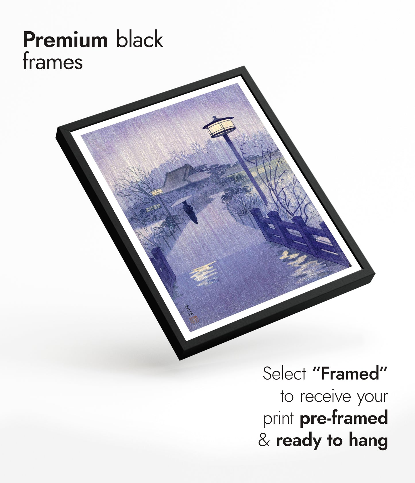 Kvällsregn vid Shinobazu-dammen, Tokyo