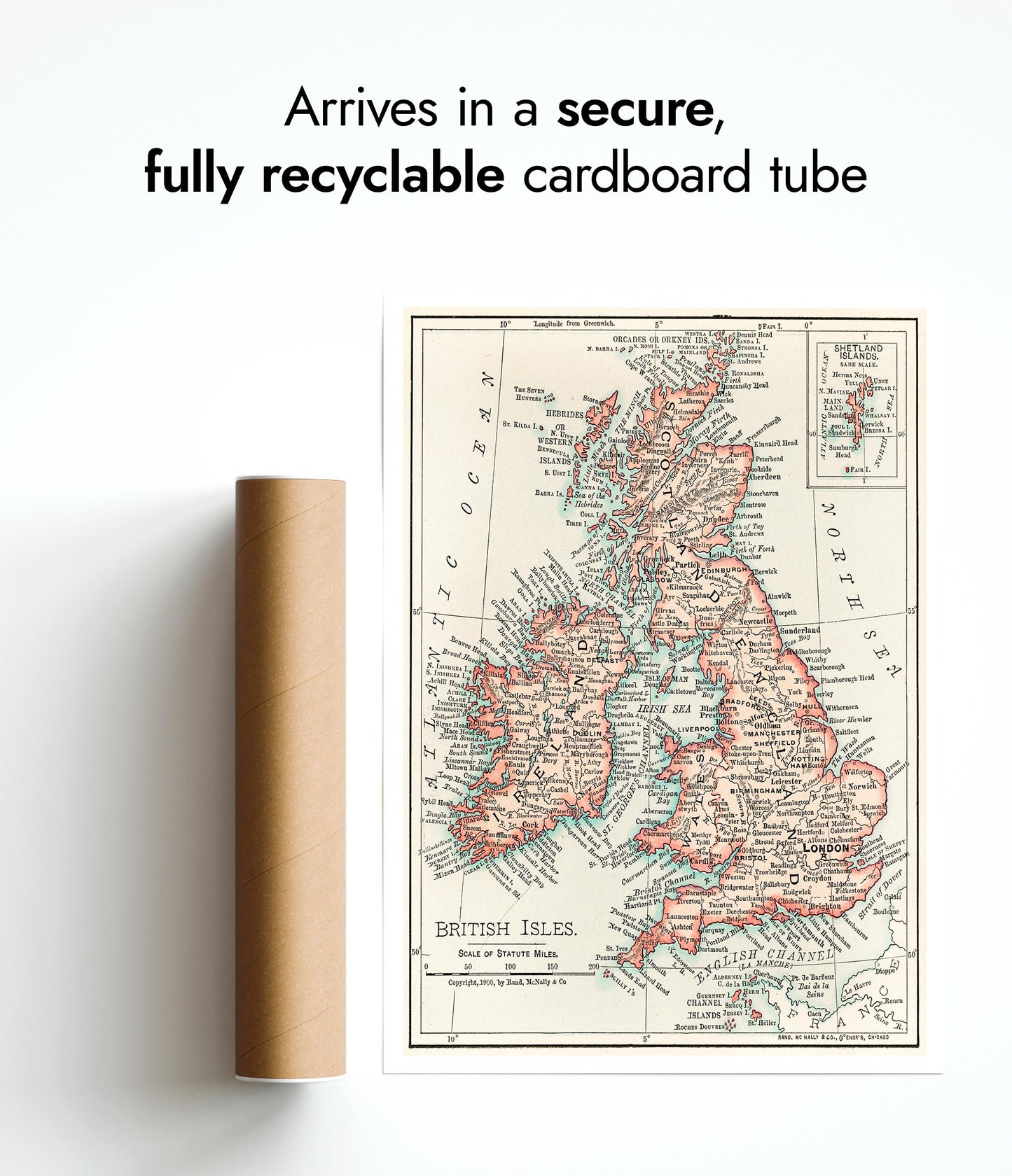 Cartographic Map of the British Isles