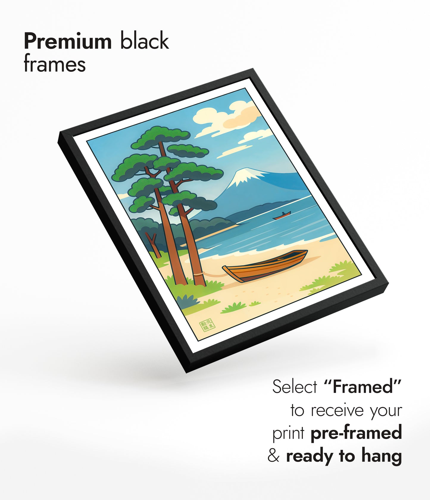 Visboten bij de berg Fuji