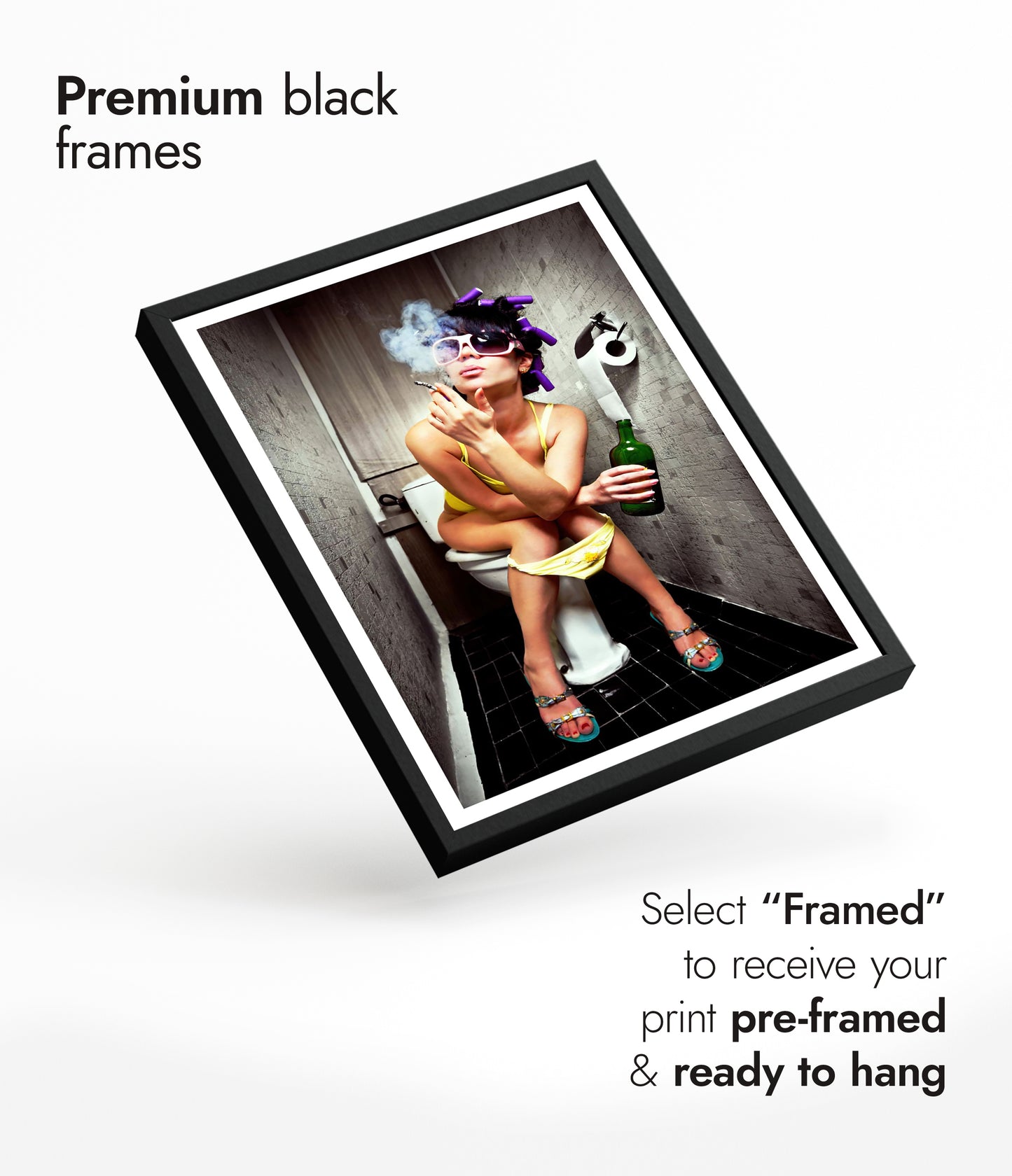 Girl Smoking on Toilet