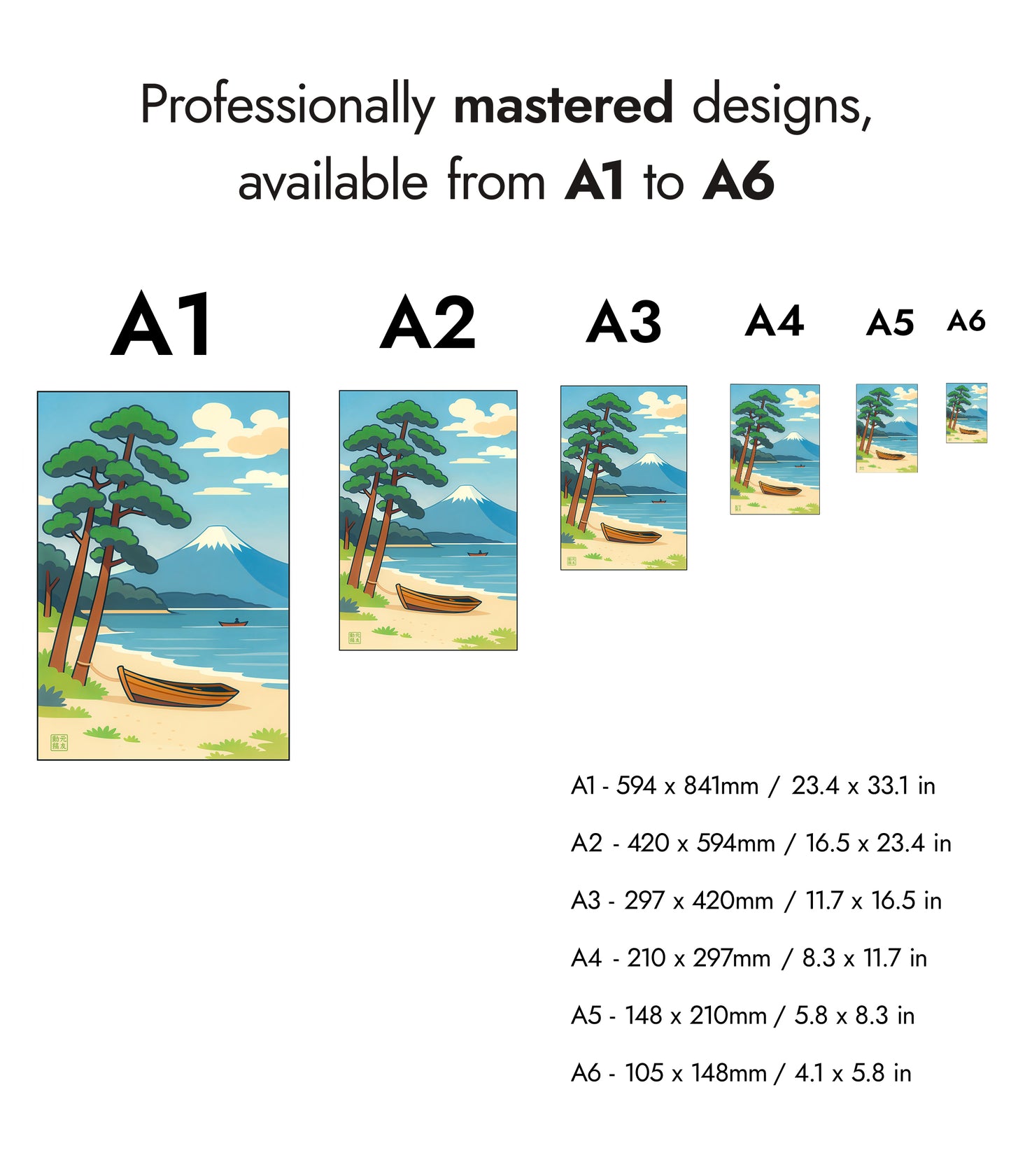 Visboten bij de berg Fuji