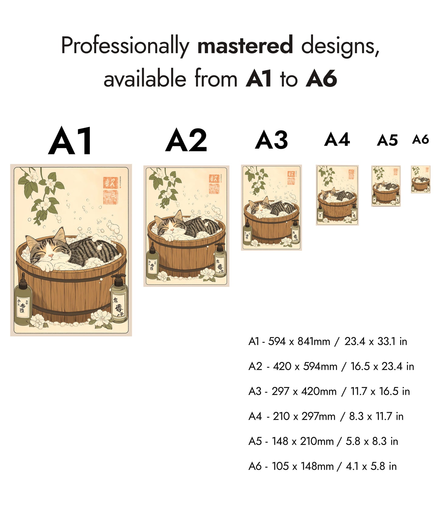 Slapende kat in badkuip