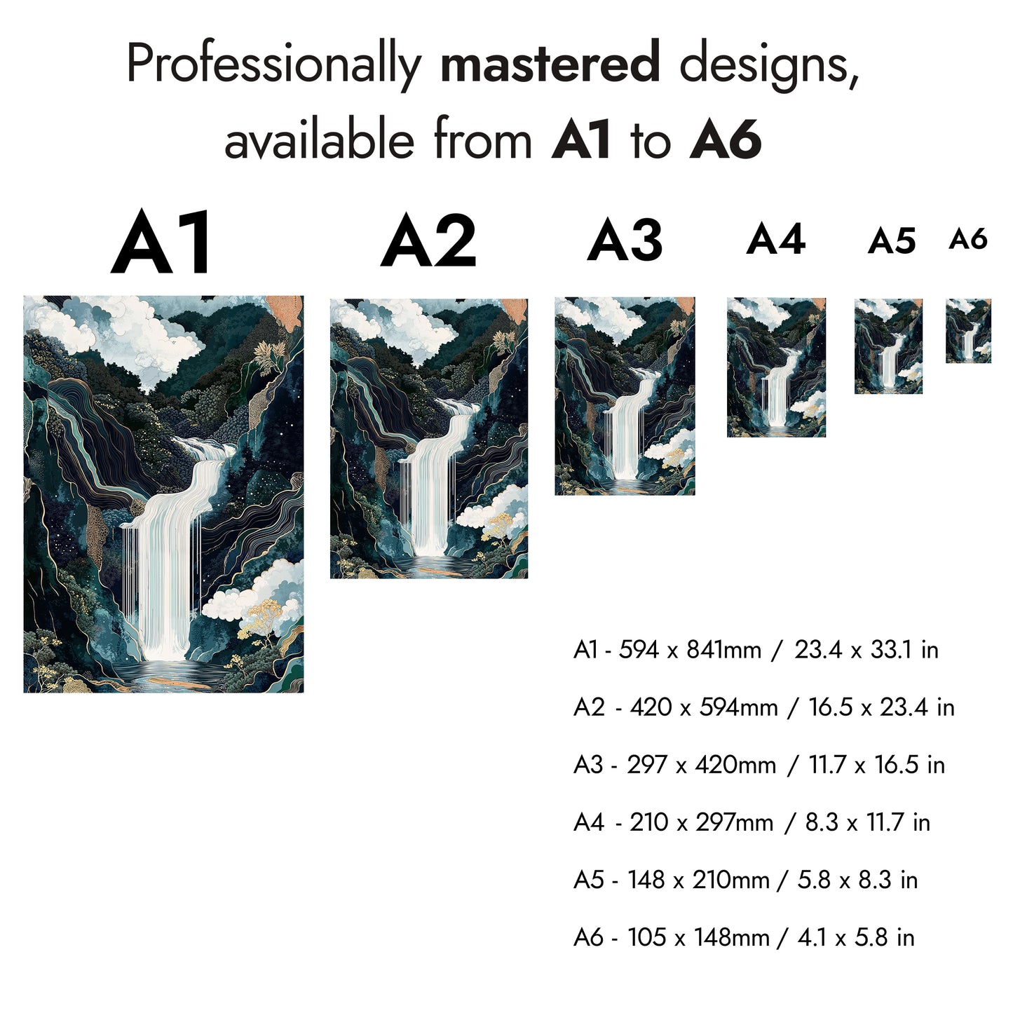 Waves and Swirls Triple