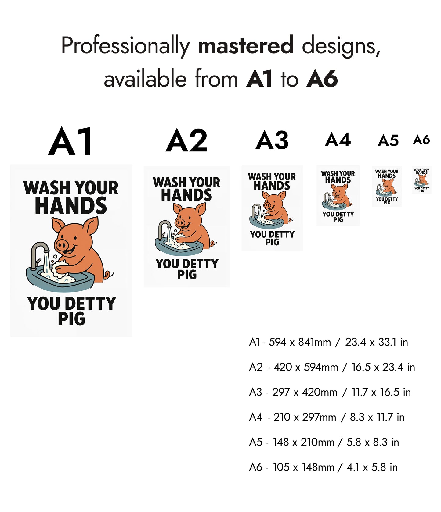 Wasch deine Hände, du schmutziges Schwein