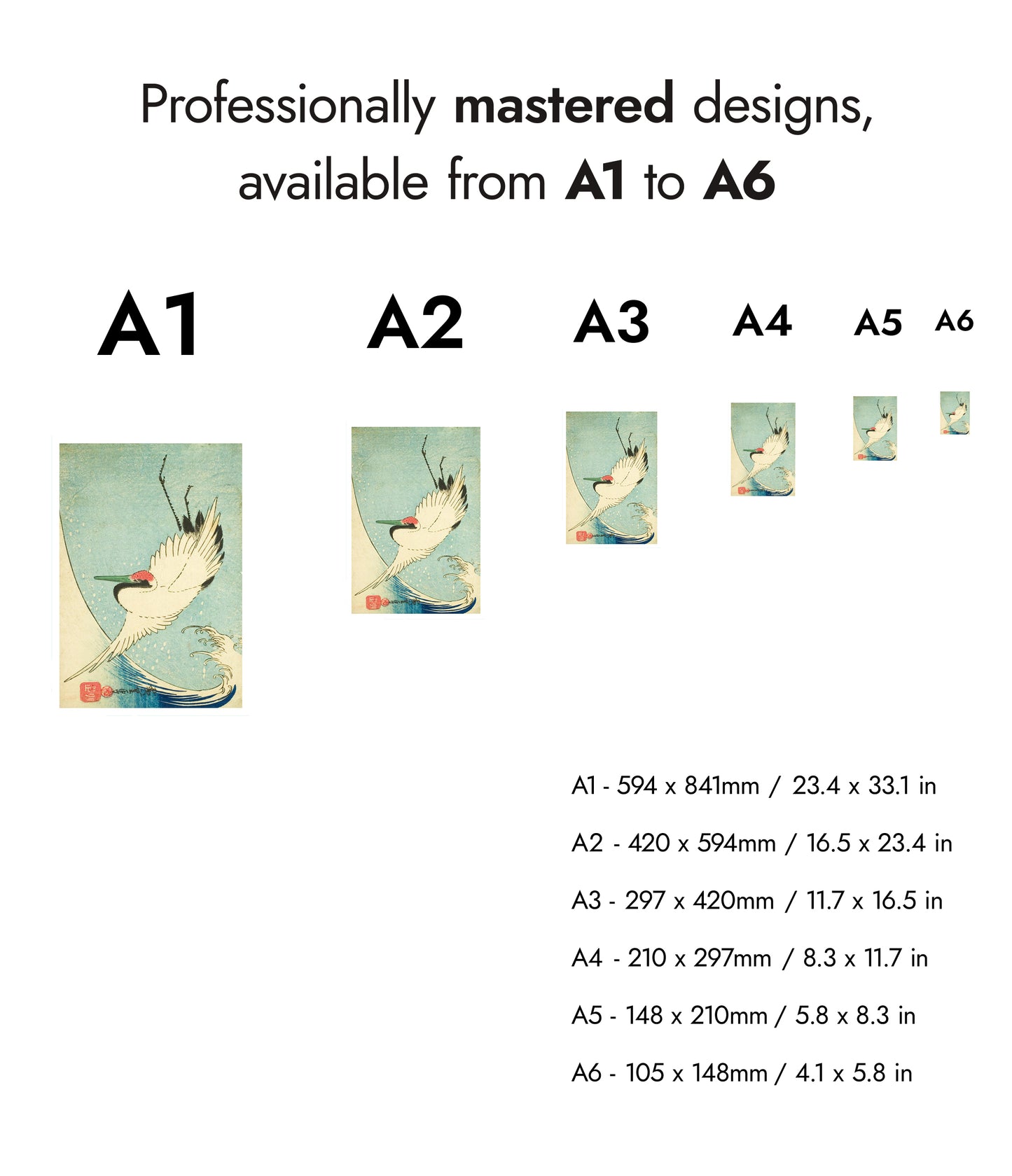 Crane Lying Over Wave