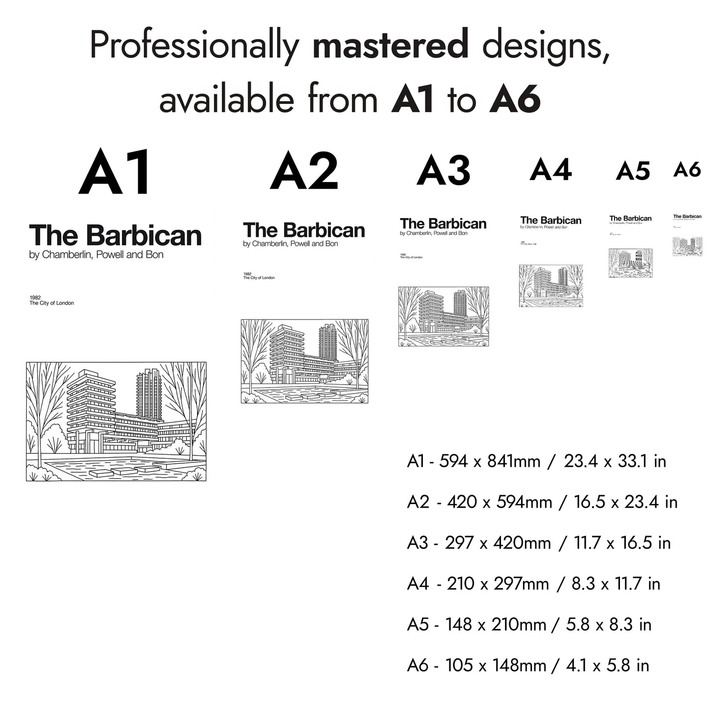 Lijntekeningen Architectuur Trio