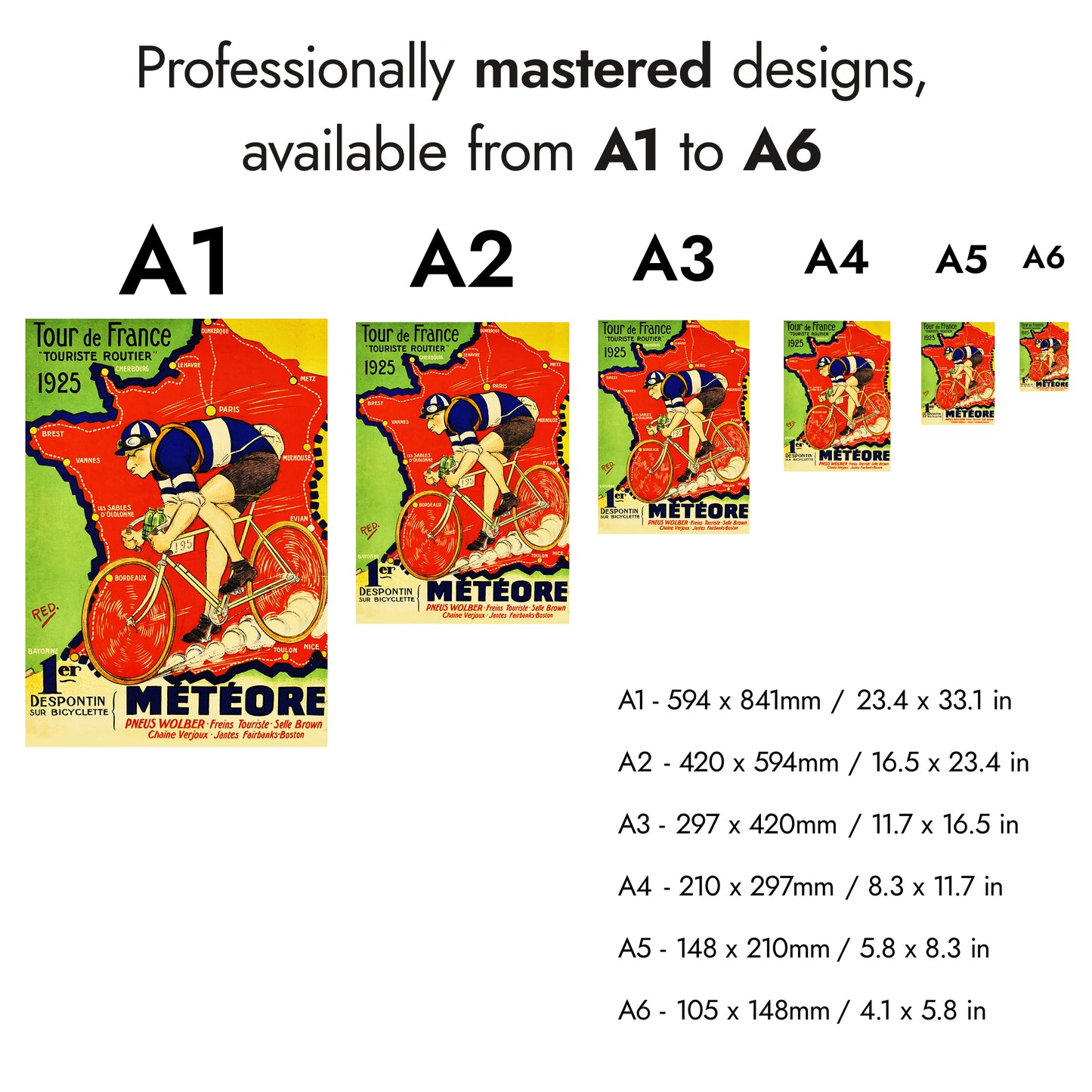 Ensemble vintage du Tour de France