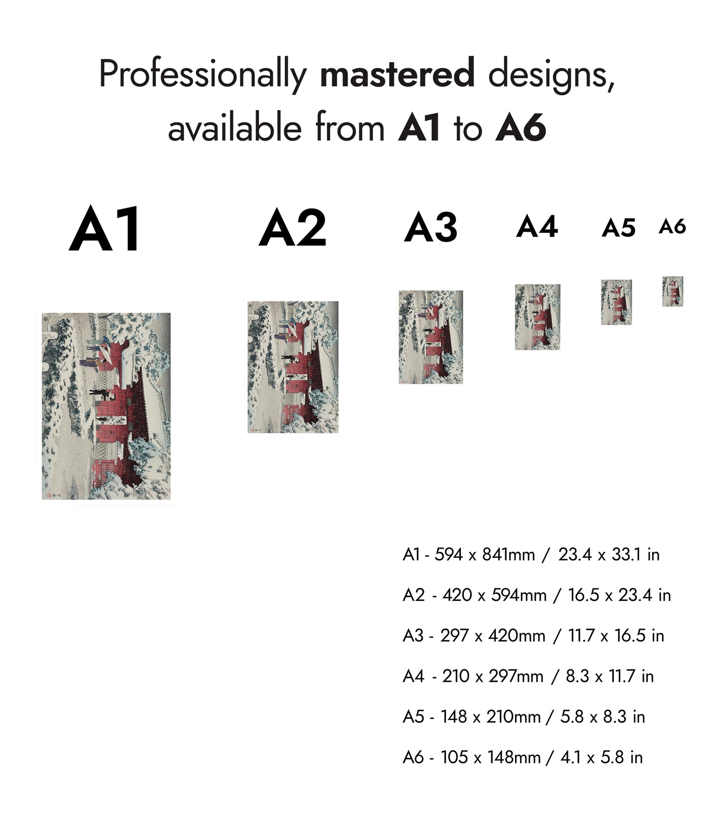 Hongo's Red Gate in the Snow