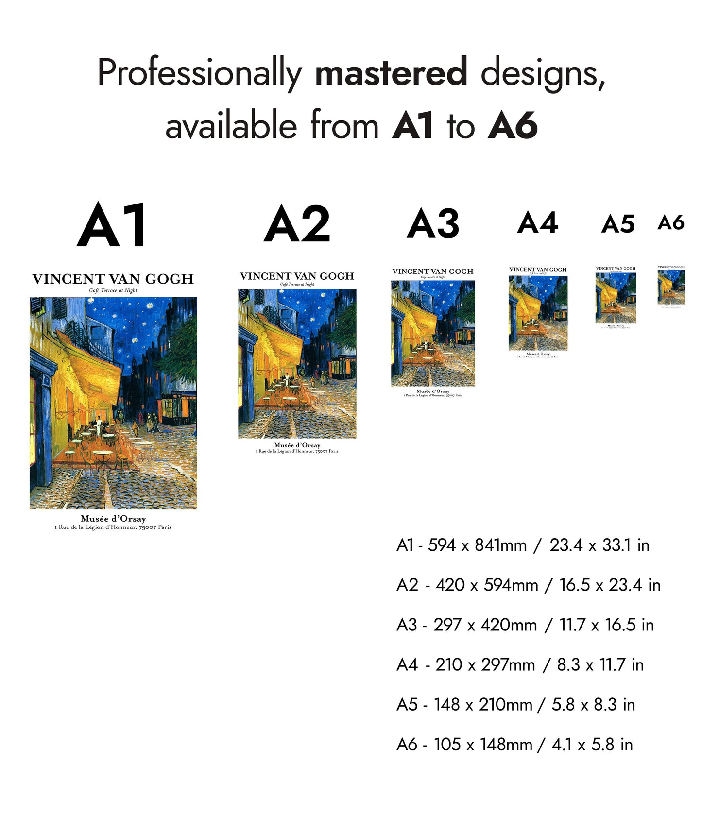 Vincent Van Gogh - Set aus 3