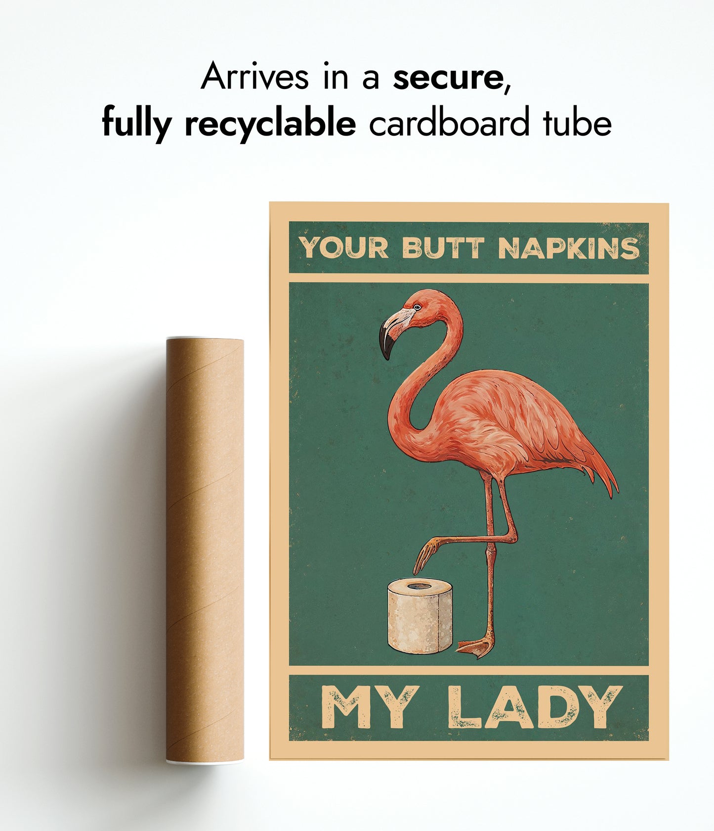 Vos serviettes de poche, ma dame flamant rose