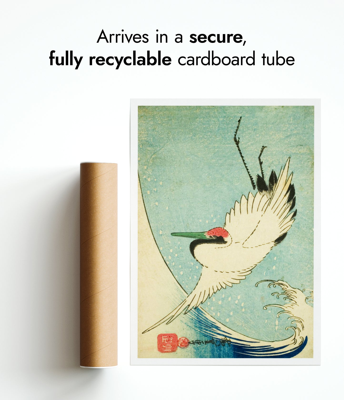 Crane Lying Over Wave