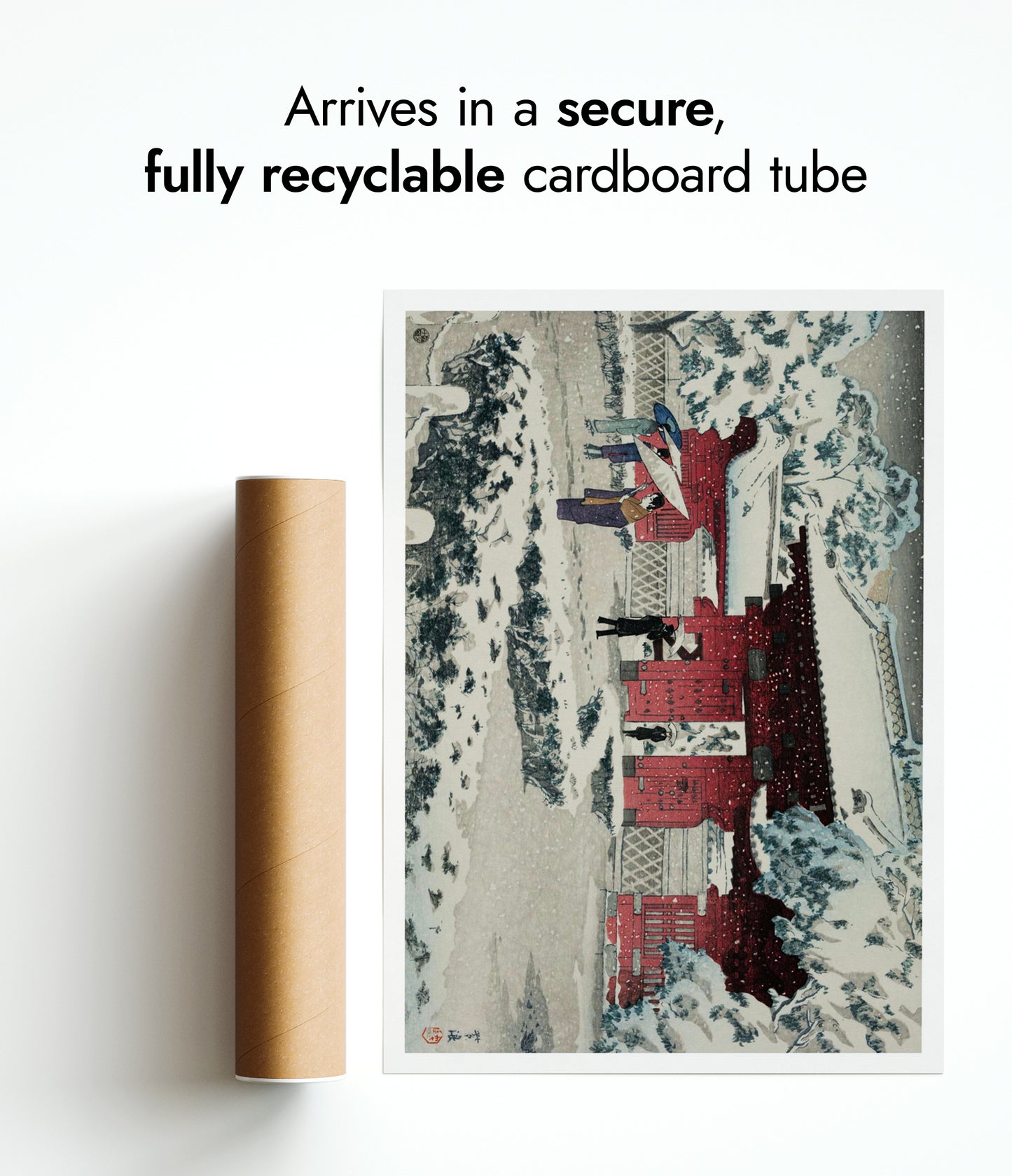 Hongo's Red Gate in the Snow