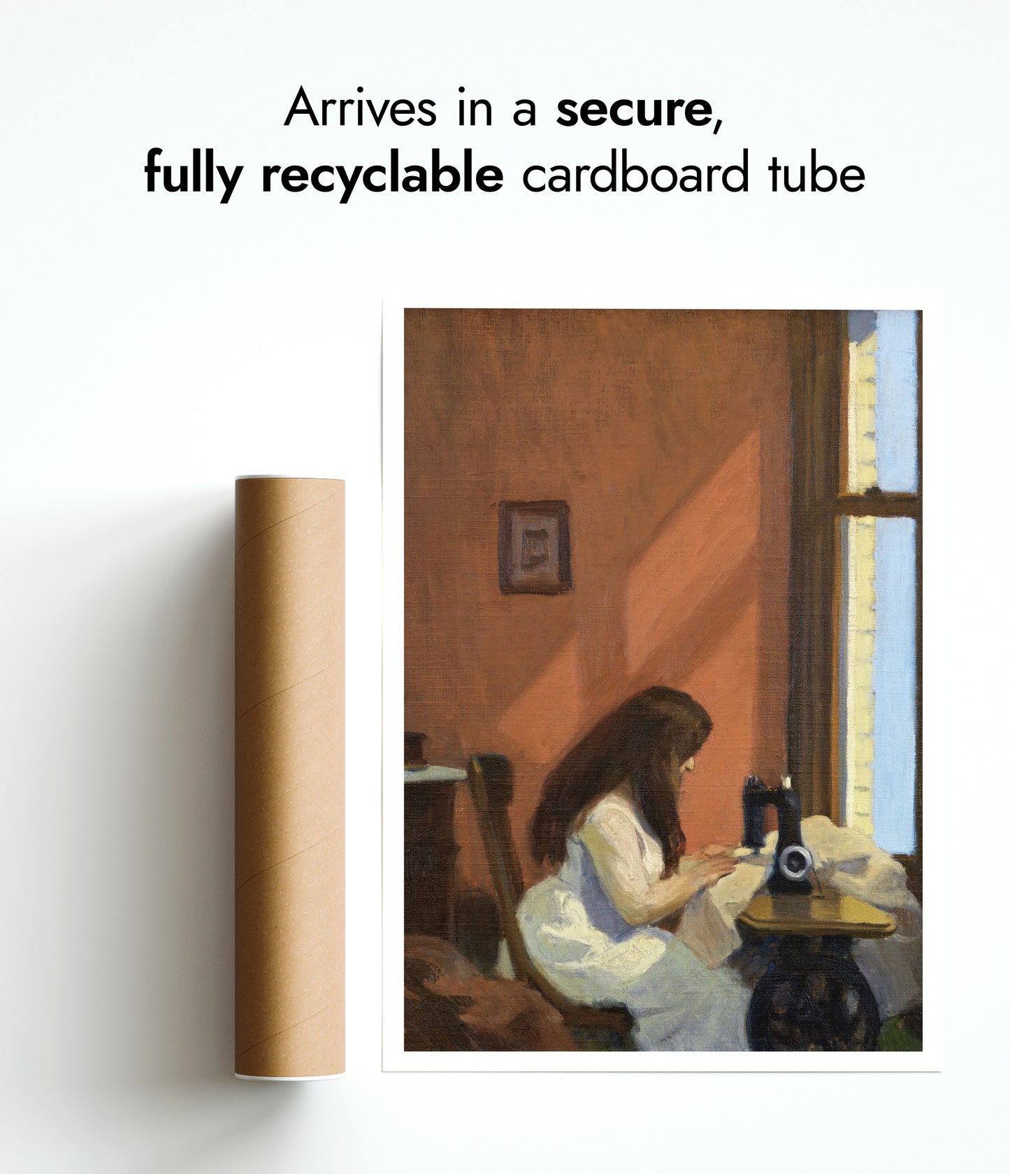 Meisje bij een naaimachine