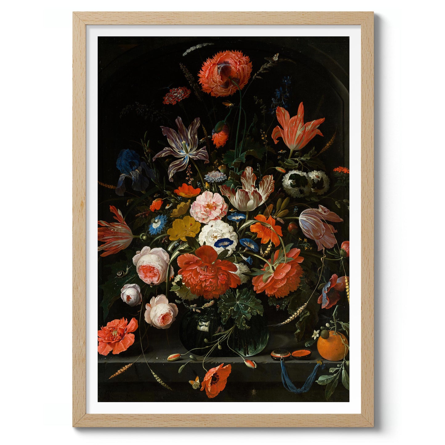 Blommor i en glasvas