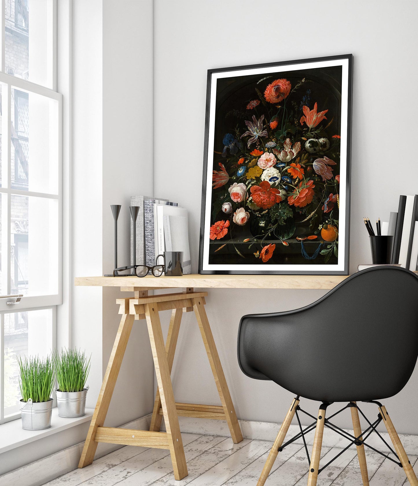 Blommor i en glasvas