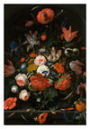 Flowers in a Glass Vase print