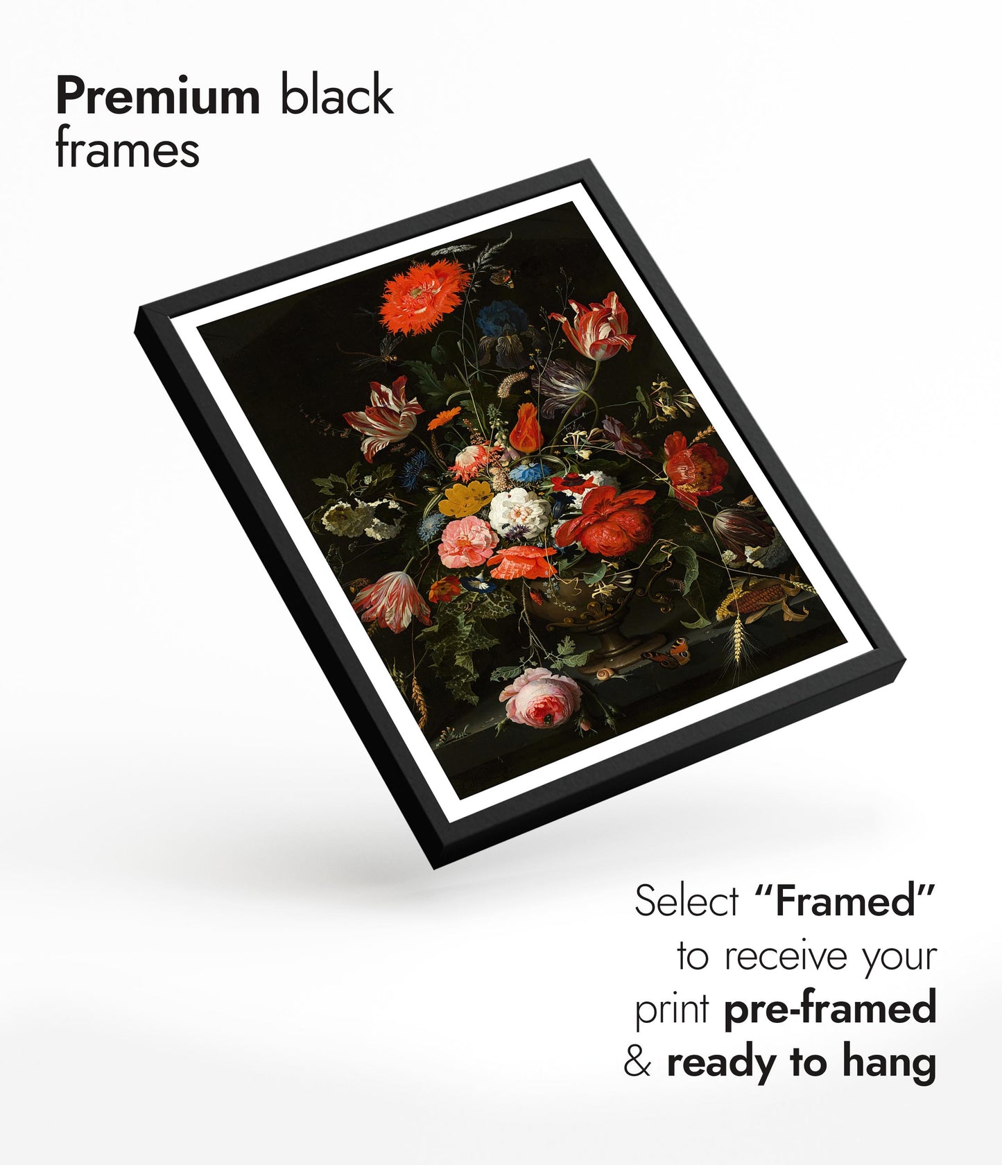 Flowers in a Metal Vase