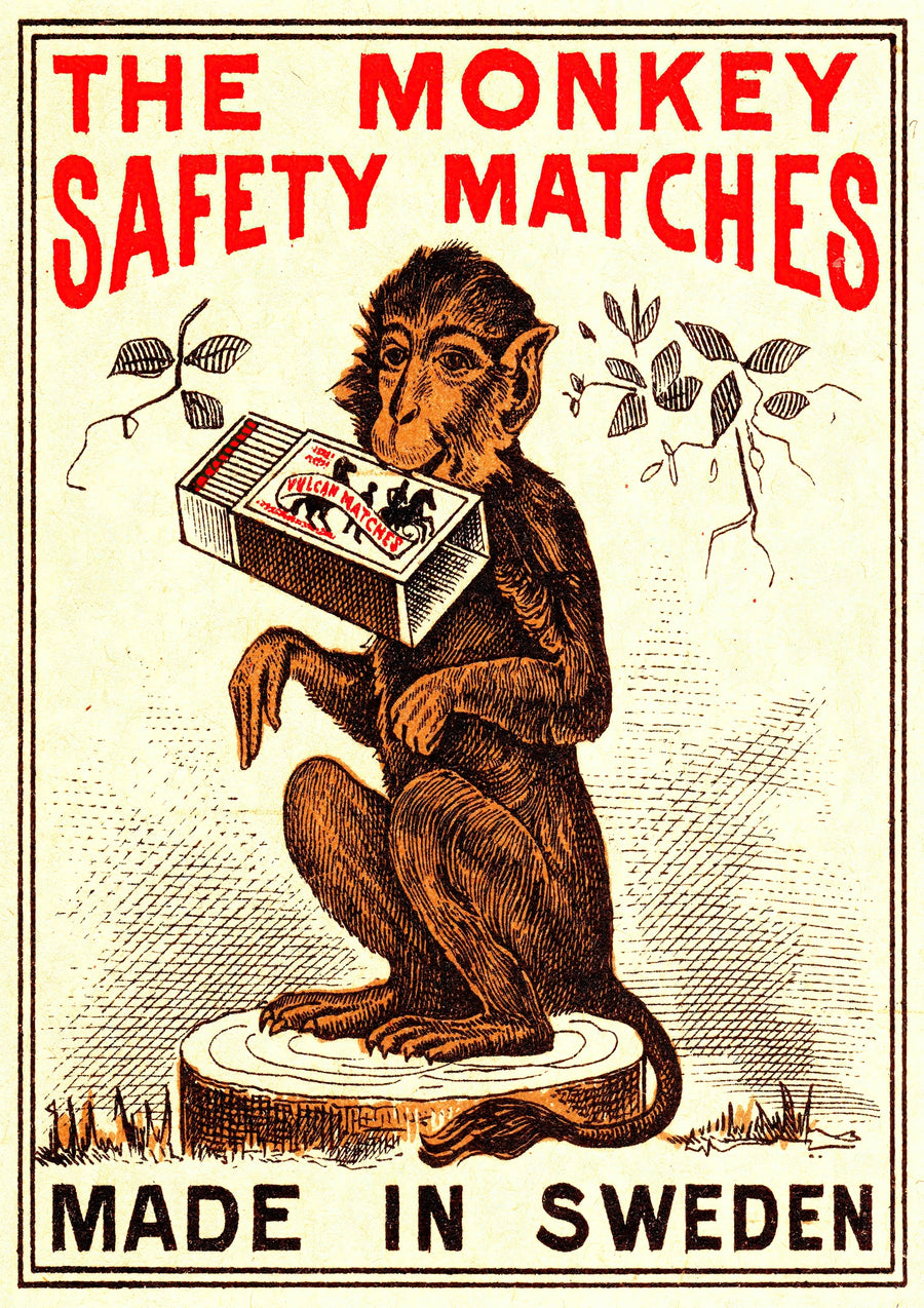 Monkey Safety Matches - Print Only frame