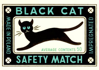 Schwarze Katze print