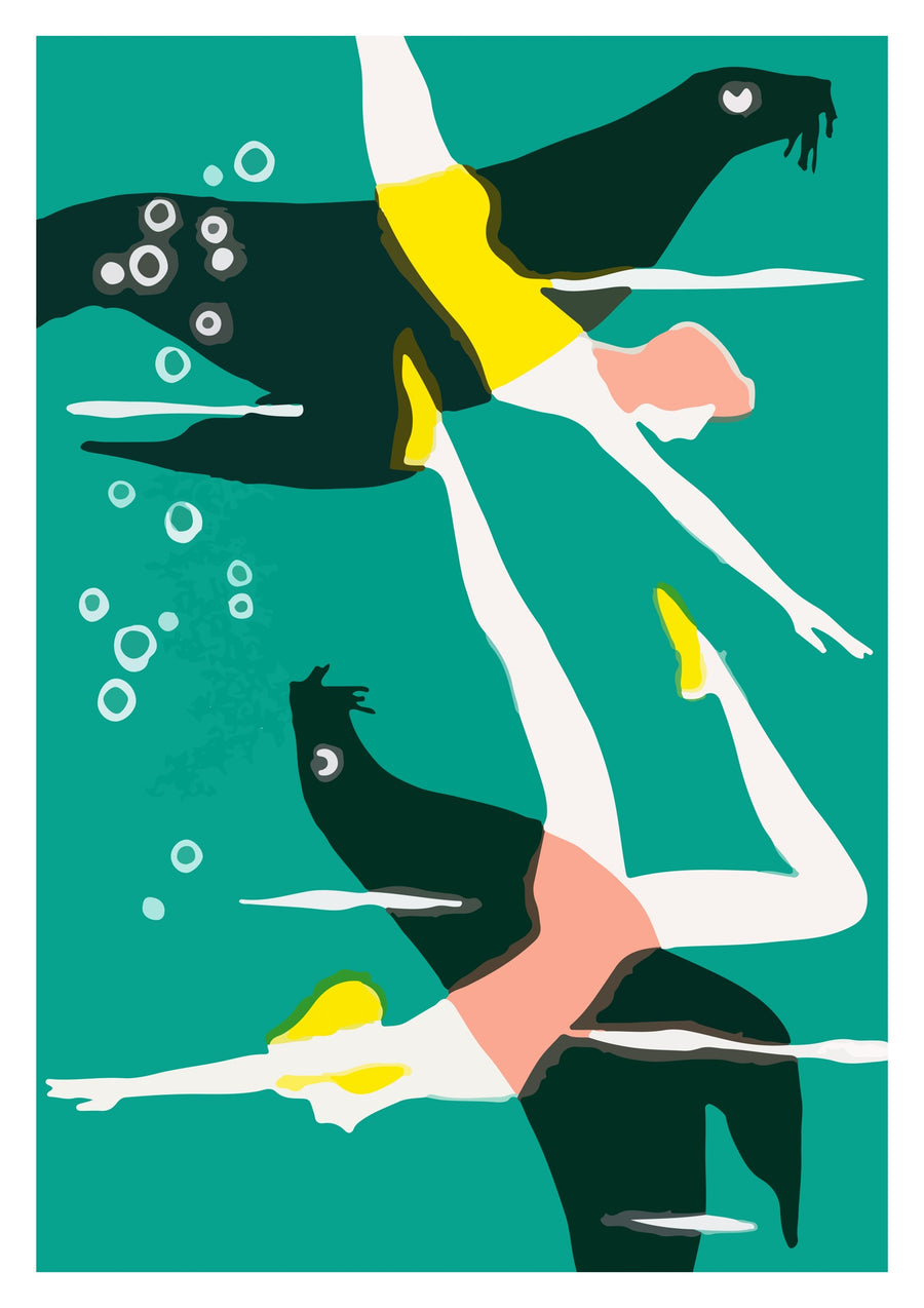 Ut i havet - Print Only frame