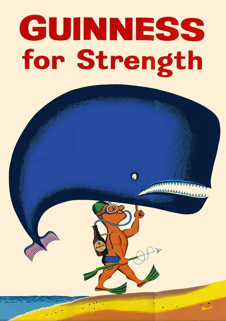 Guinness Whale - Print Only frame