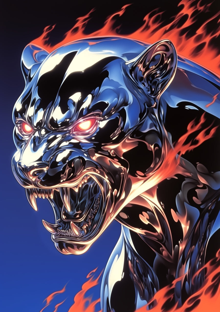 Chrome Panther - Print Only frame