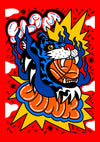 Tiger with Basketball print
