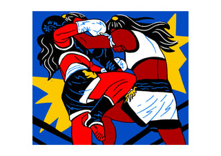 Muay Thai Girls Fight print