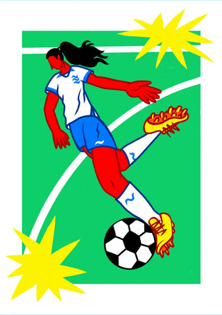 Football Girl print