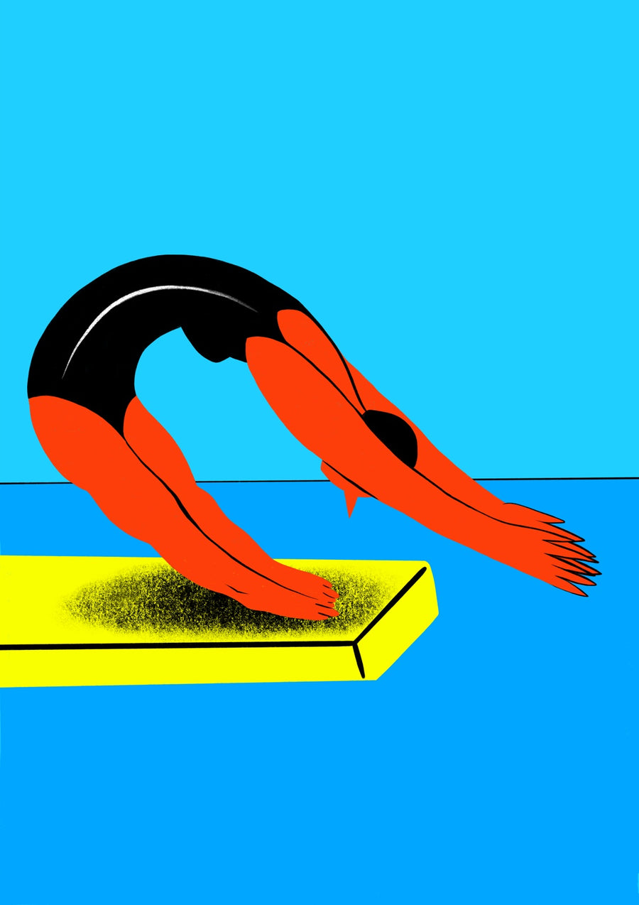 Olympic Swimmer - Print Only frame