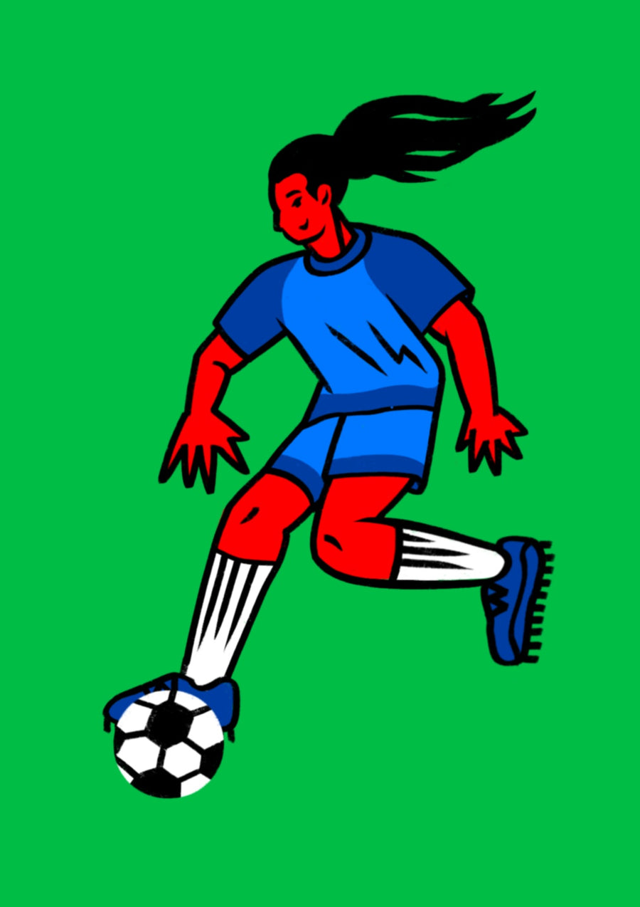 Soccer Girl - Print Only frame