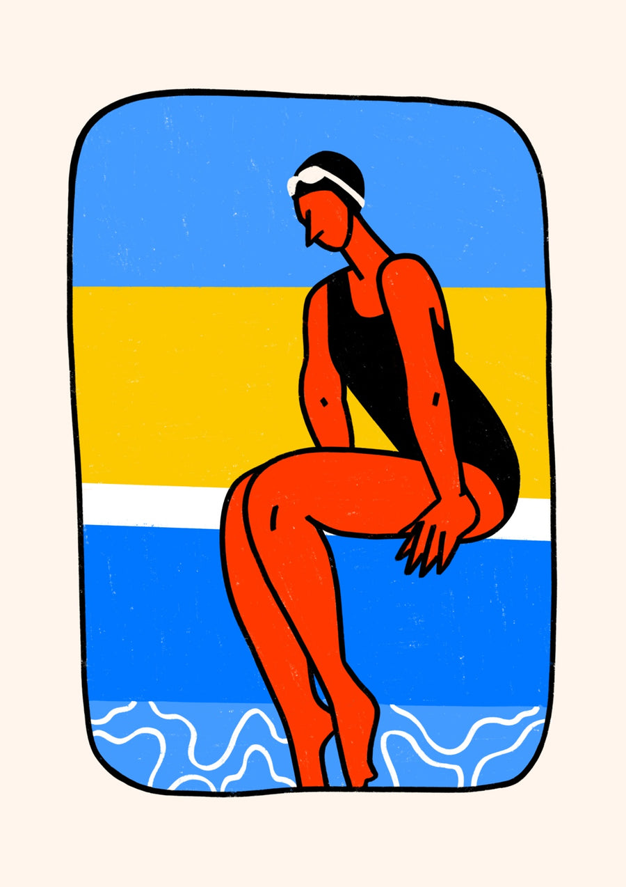 Olympics, Swimming I - Print Only frame