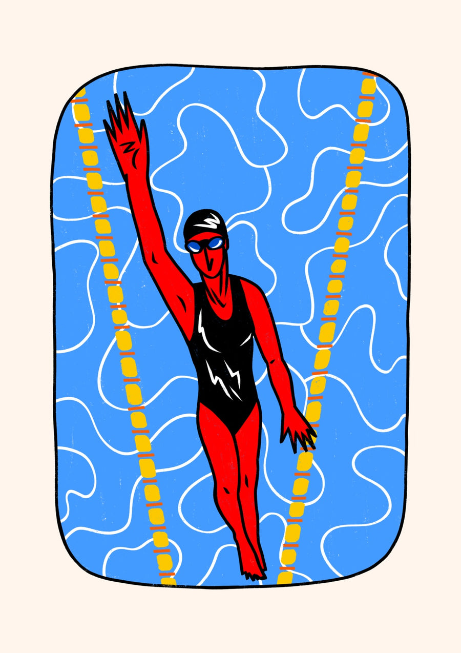 Olympics, Swimming II - Print Only frame