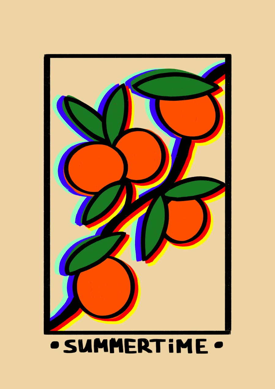 Summertime Oranges - Print Only frame