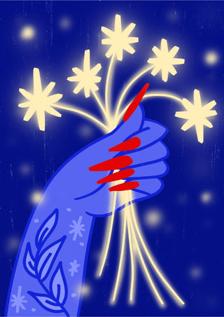 Glowing Flowers print