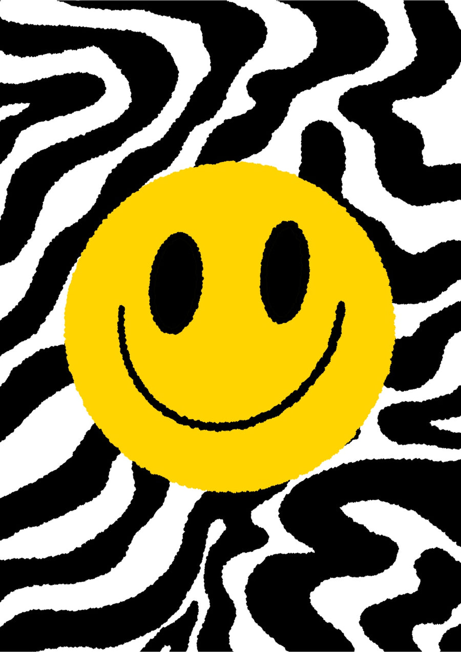 Trippy Smiley - Print Only frame