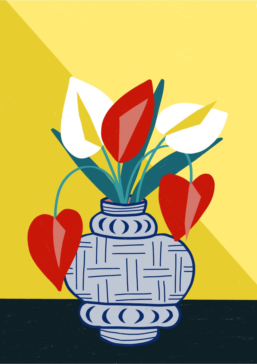 Flower Vase - Print Only frame