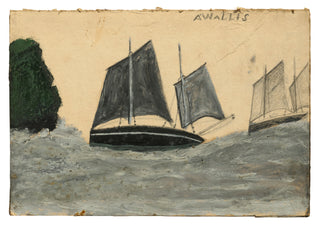 Deux lougreurs près d'une tête de pont print