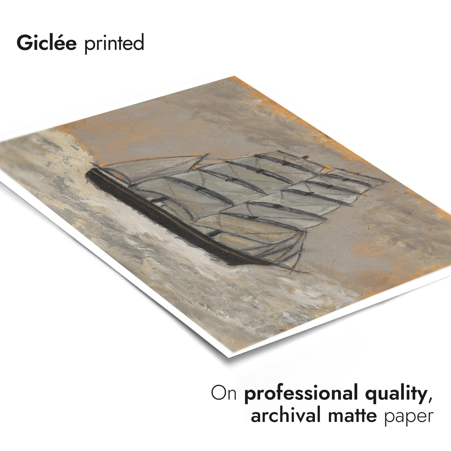 Segelfartyg i ett stormigt hav