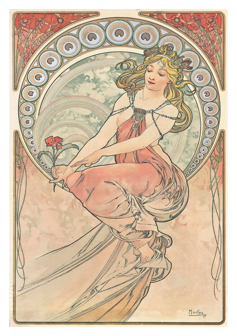 Dam i rosa - Print Only frame