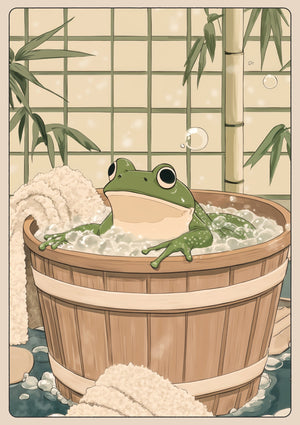 Grenouille dans la baignoire